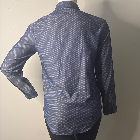 Calvin Klein Blue Dress Shirt Classic Long Sleeve - Picture 10 of 11